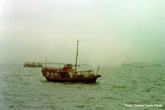 Hong Kong Harbor - Star Ferry in Left Background